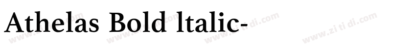 Athelas Bold ltalic字体转换